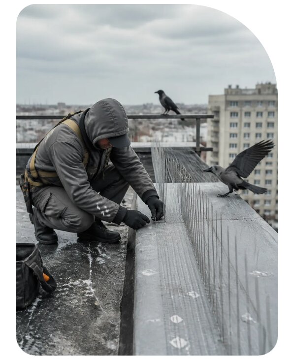 Защита от ворон под ключ в Урюпинске по цене от 5151 р. | Сенат-Рюп